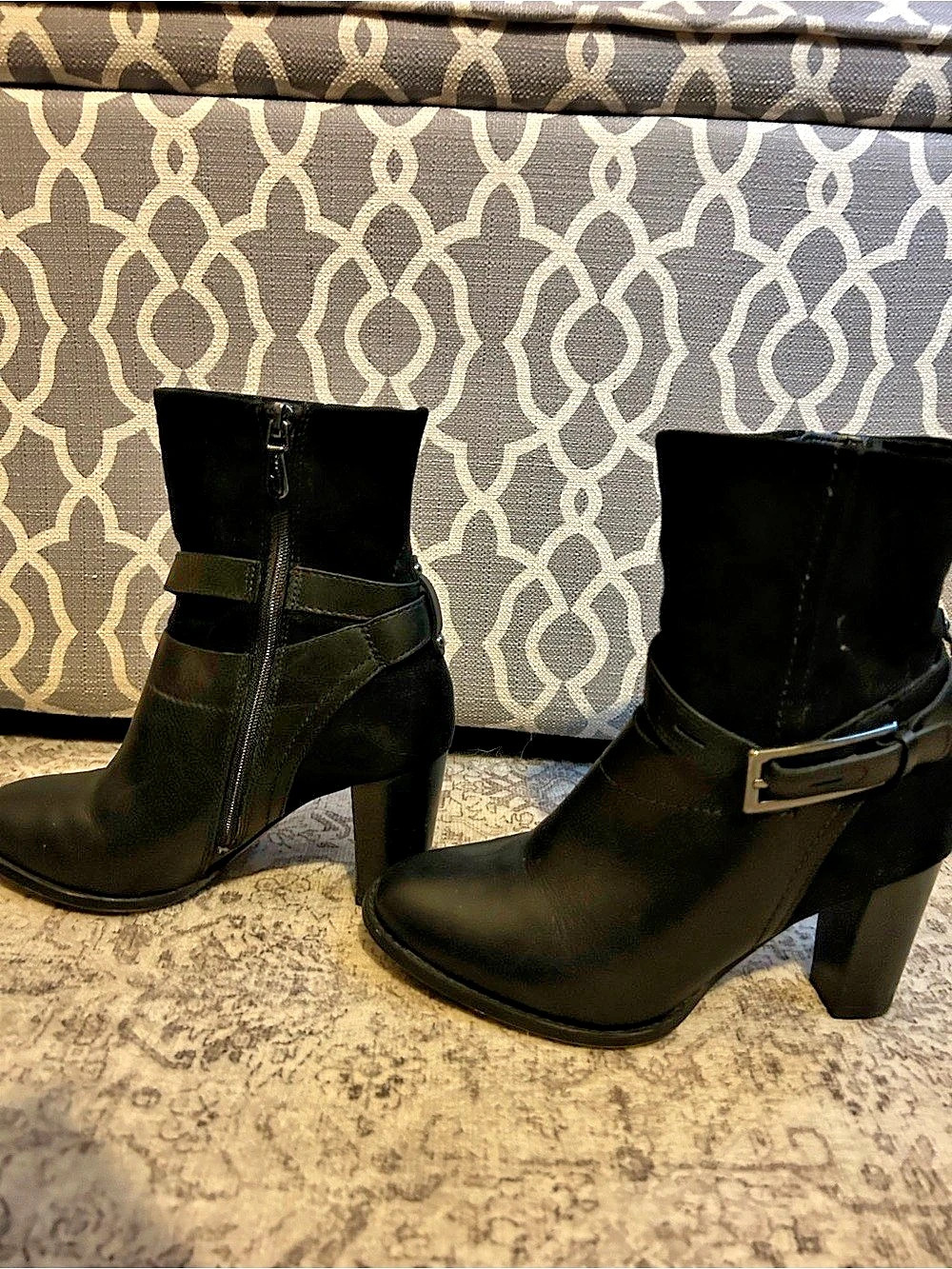 Clarks Artisian Black Heeled Ankle Boots